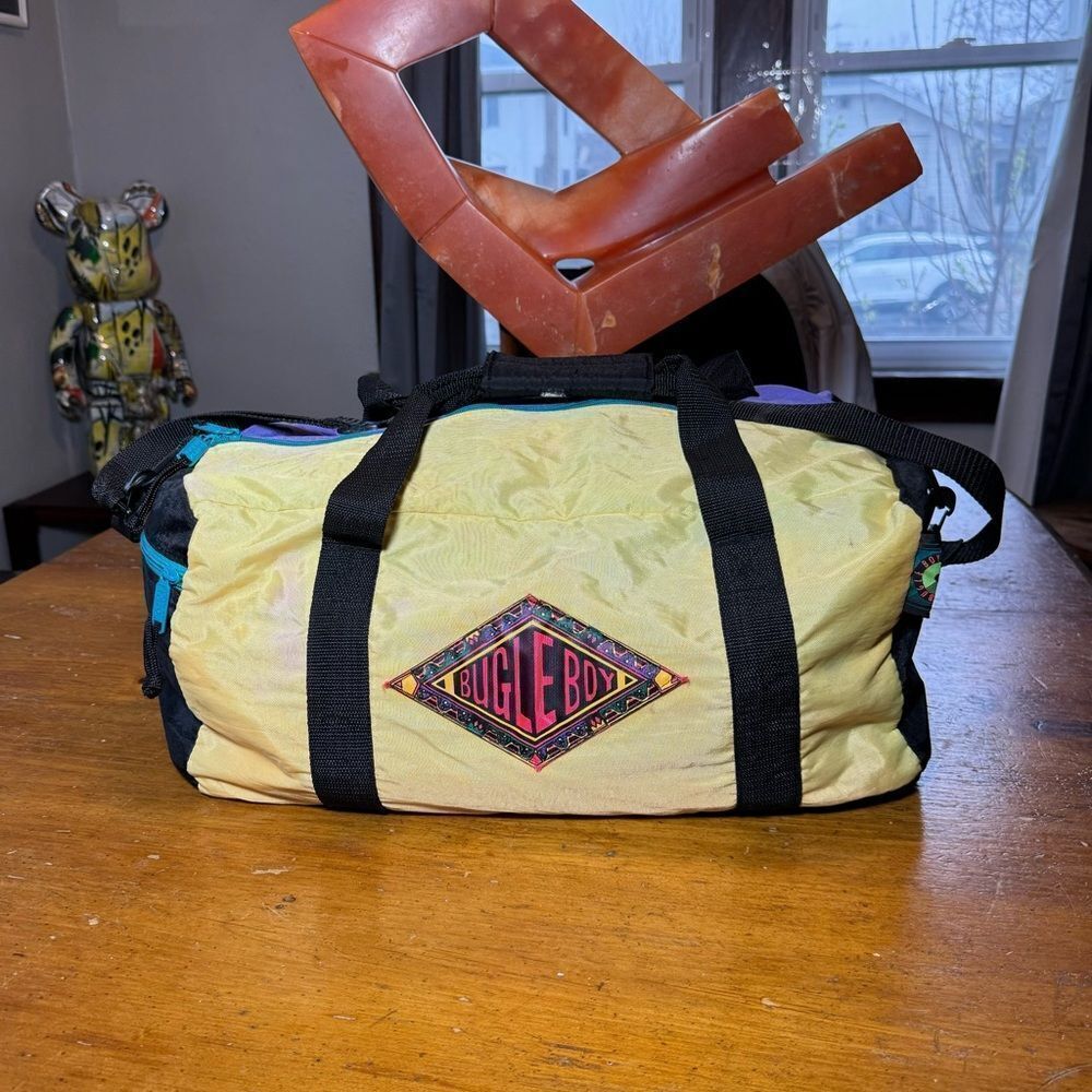 Vintage Bugle Boy Two Tone Duffle Bag